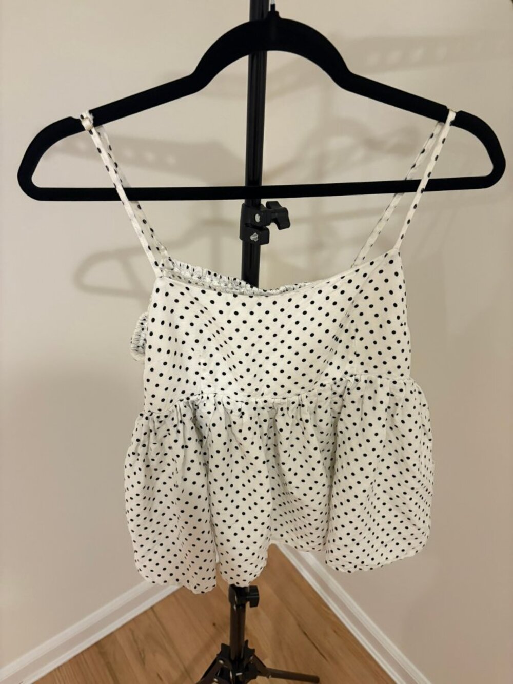 ⚫ ⚪ Kate Spade New York x Target Mini Polka Dot Linen Babydoll Tank Top - Size M